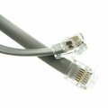 Swe-Tech 3C Telephone Cord Data, RJ12, 6P / 6C, Silver Satin, Straight, 7 foot FWT8102-66107